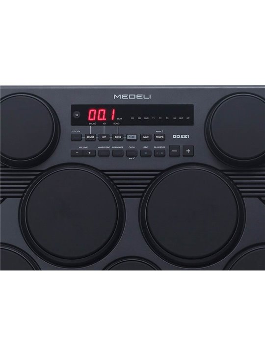 BATERÍA DIGITAL MEDELI DE SOBREMESA 7 PADS CON SENSIBILIDAD