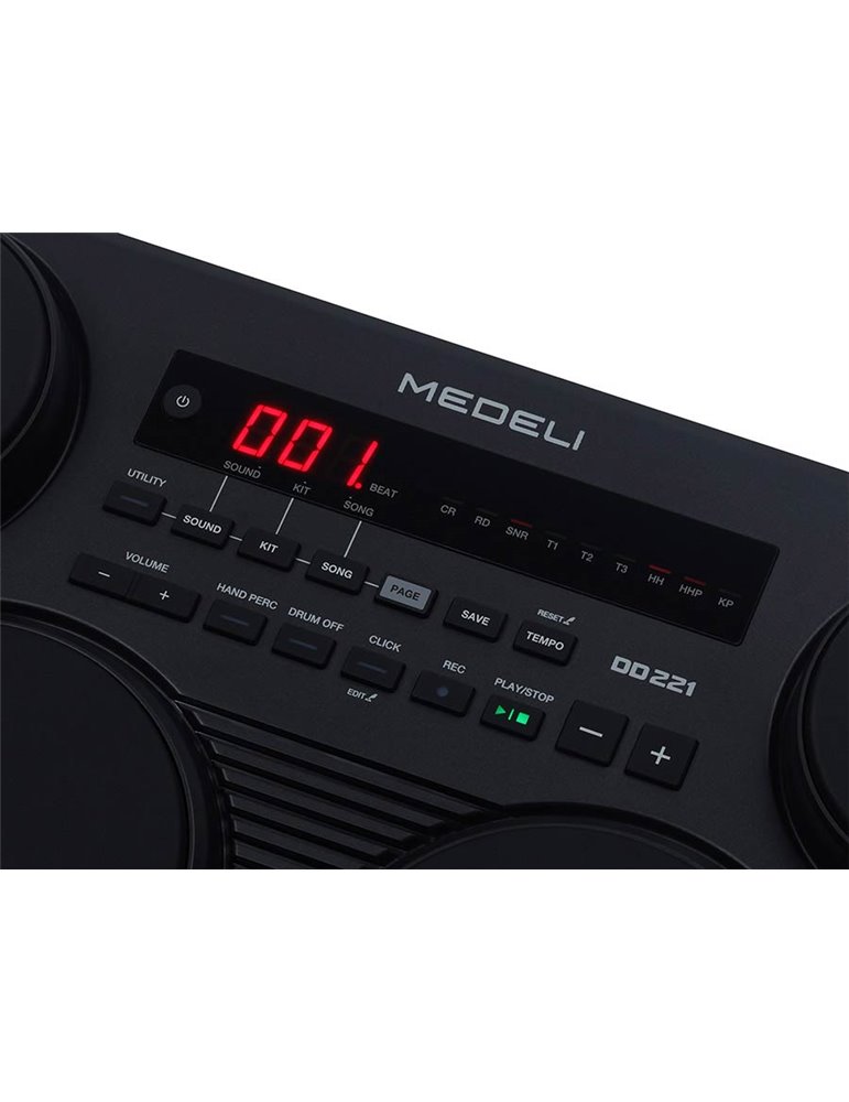 BATERÍA DIGITAL MEDELI DE SOBREMESA 7 PADS CON SENSIBILIDAD