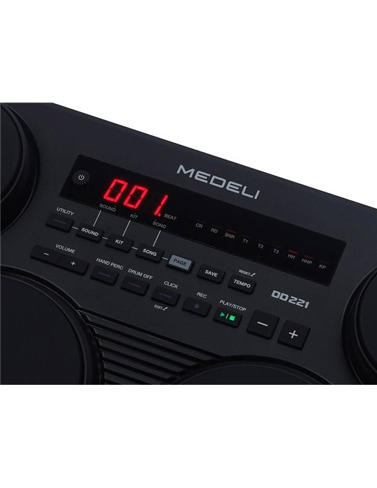 BATERÍA DIGITAL MEDELI DE SOBREMESA 7 PADS CON SENSIBILIDAD