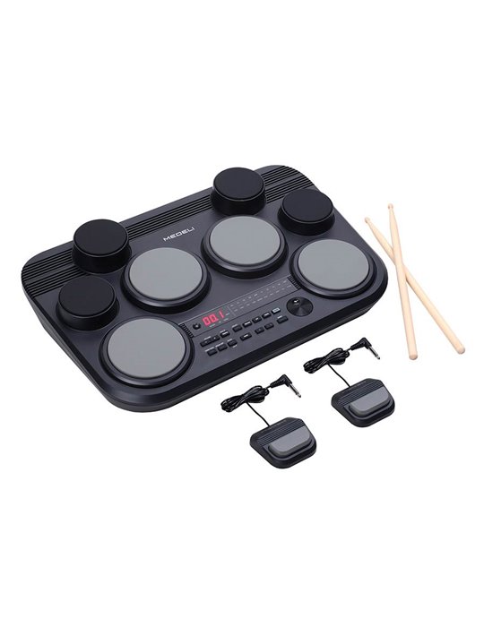 BATERÍA DIGITAL MEDELI DE SOBREMESA 8 PADS CON SENSIBILIDAD