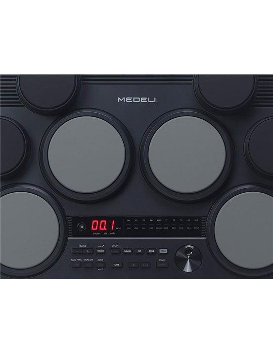 BATERÍA DIGITAL MEDELI DE SOBREMESA 8 PADS CON SENSIBILIDAD