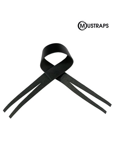 CORREA MUSTRAPS PARA PLATOS DE PIEL DE VACUNO GRUESO NEGRA 2