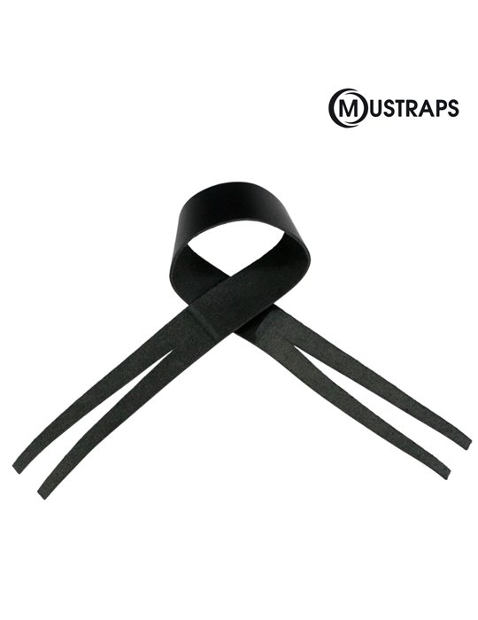 CORREA MUSTRAPS PARA PLATOS DE PIEL DE CIERVO NEGRA