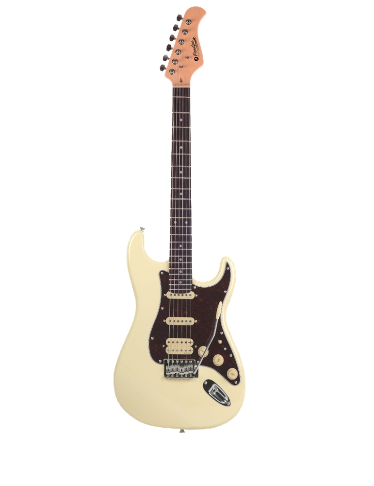 GUITARRA ELÉCTRICA PRODIPE SERIE ST83-RA STRATOCASTER BLANCO VINTAGE