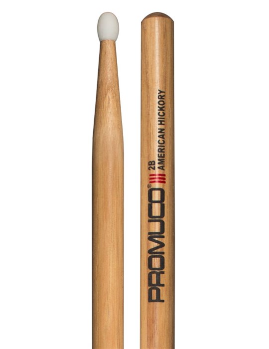BAQUETAS PROMUCO PREMIUM HICKORY (NOGAL) NYLON 2B