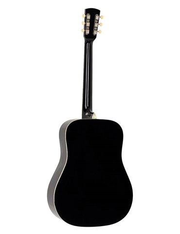 Guit. acú. Dread. Richwood tapa abeto macizo negro 2