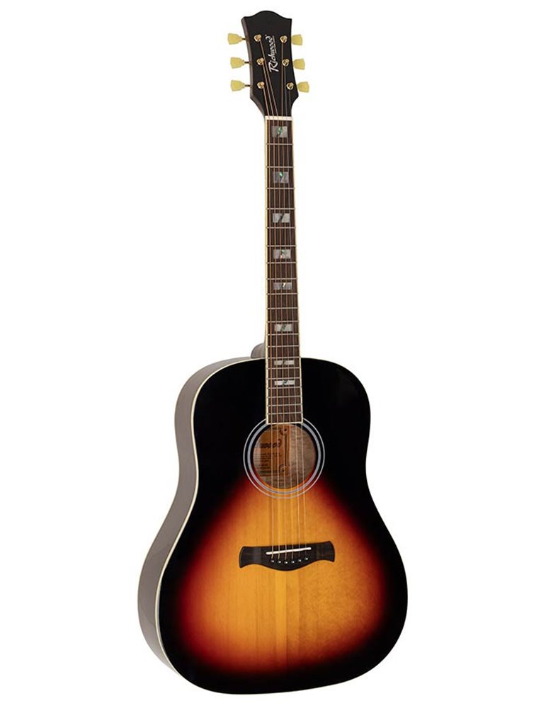 Guit. acú. Dread. Richwood tapa abeto macizo sunb