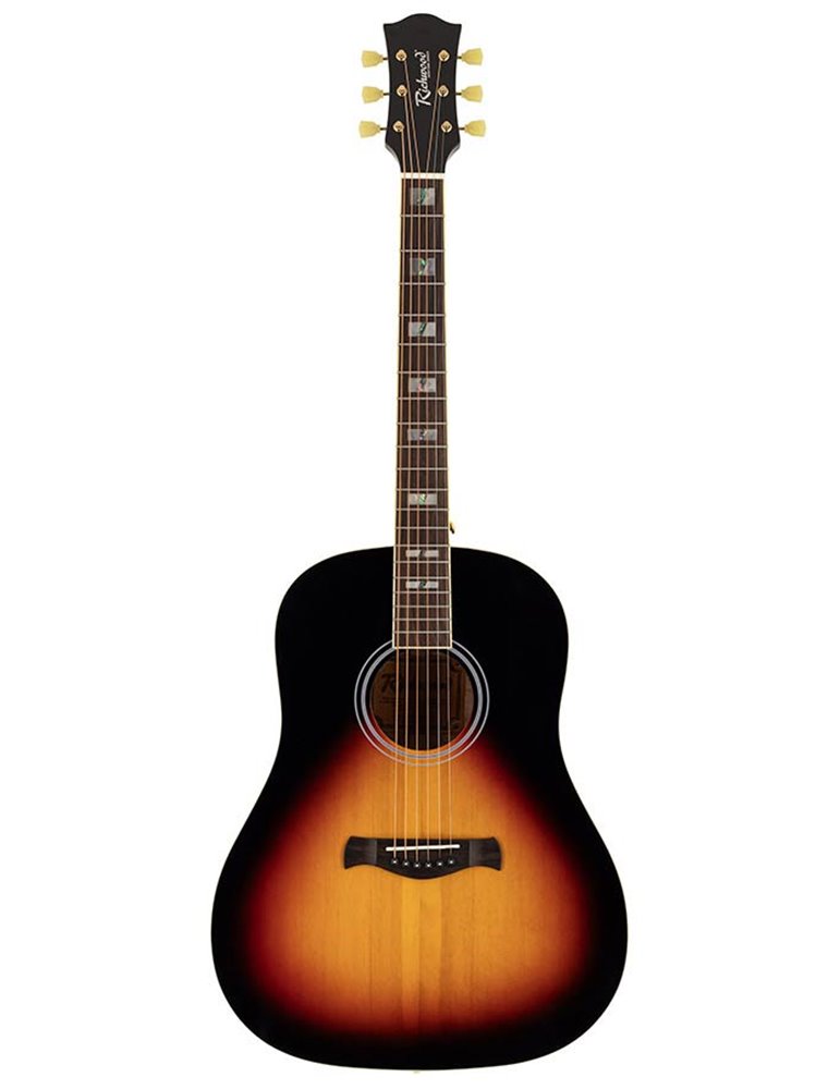 Guit. acú. Dread. Richwood tapa abeto macizo sunb