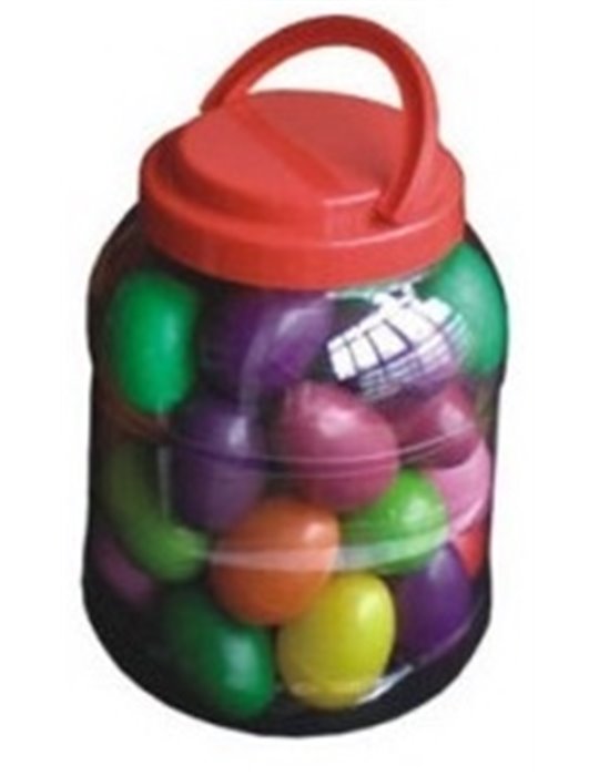 MARACAS HUEVO EN CUBO PLASTICO