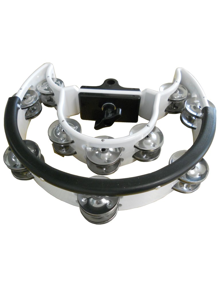 PANDERETA MEDIA LUNA PARA SOPORTE BLANCA