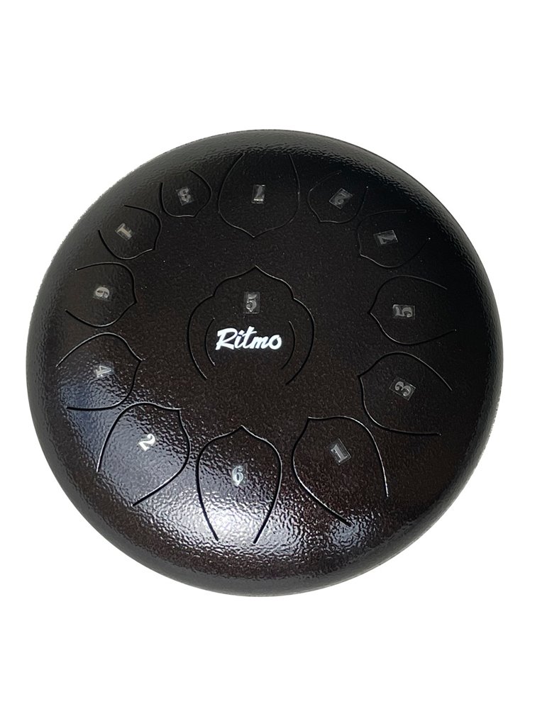 TONGUE DRUM DE 12” UPGRADED PREMIUM LOTUS SERIE 13 NOTAS BRONCE