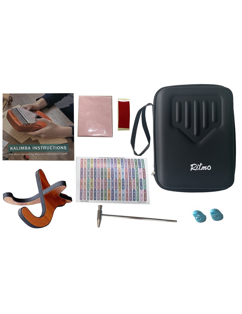 KALIMBA DE CAOBA DE 17 NOTAS MARRÓN