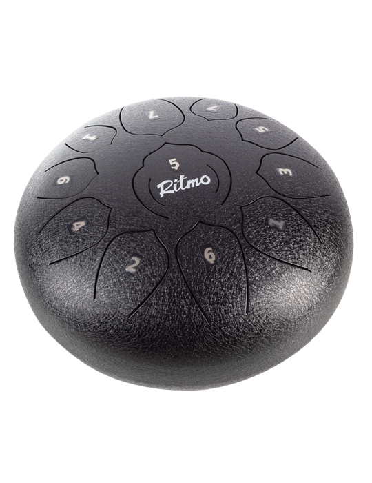 TONGUE DRUM DE 10” NEGRO 11 NOTAS