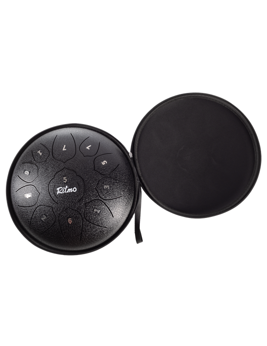 TONGUE DRUM DE 10” NEGRO 11 NOTAS