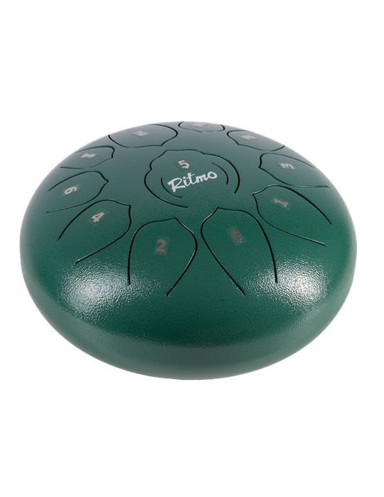 TONGUE DRUM DE 10” VERDE 11 NOTAS