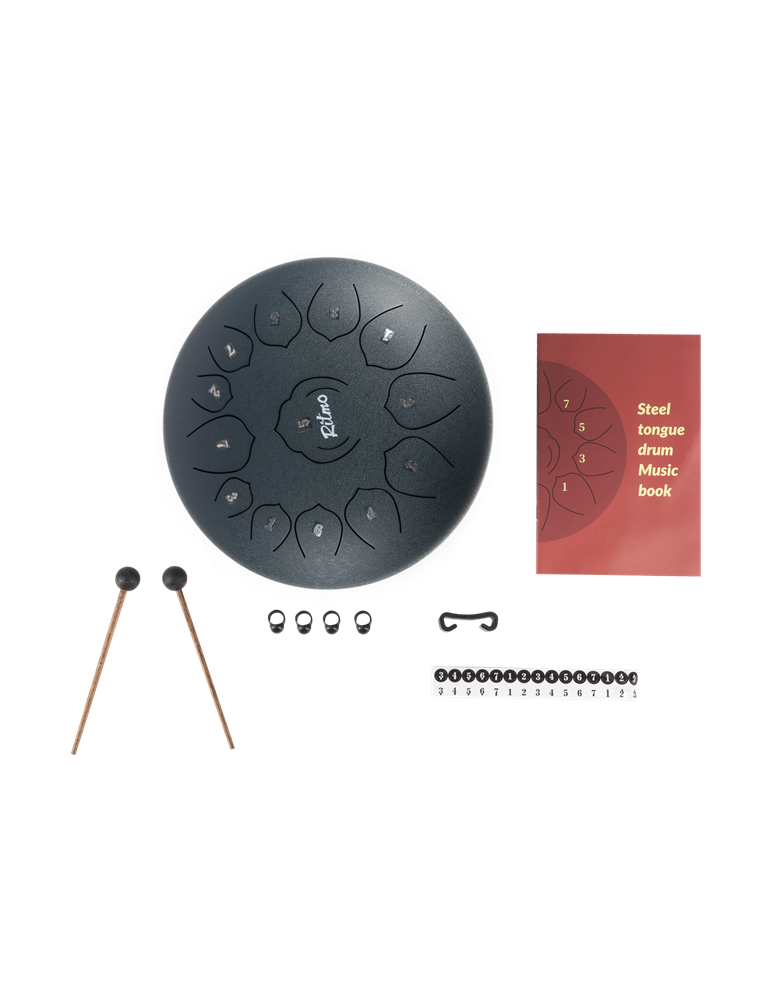 TONGUE DRUM DE 12” UPGRADED PREMIUM LOTUS SERIE 13 NOTAS AZUL