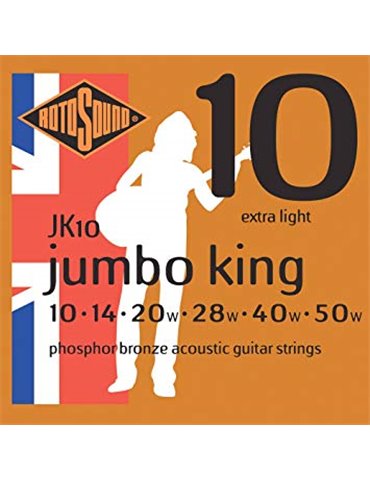 JUEGO DE CUERDAS ROTOSOUND PARA GUITARRA ACÚSTICA JK10