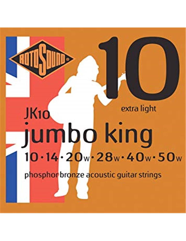 JUEGO DE CUERDAS ROTOSOUND PARA GUITARRA ACÚSTICA JK10