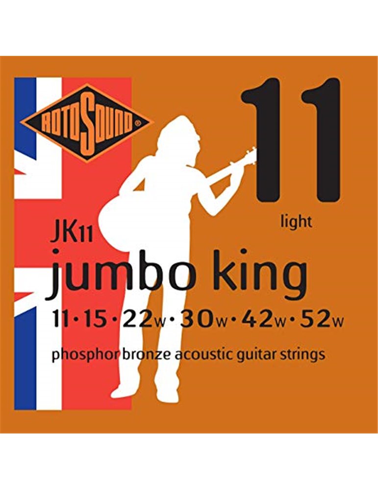 JUEGO DE CUERDAS ROTOSOUND PARA GUITARRA ACÚSTICA 11-52