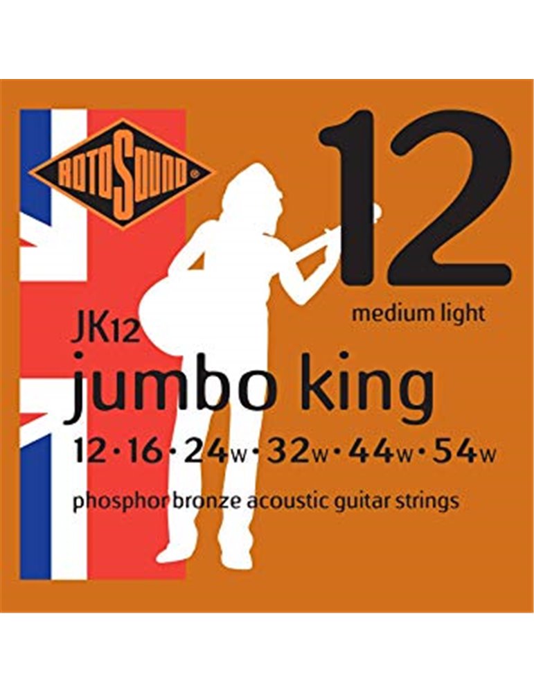 JUEGO DE CUERDAS ROTOSOUND PARA GUITARRA ACÚSTICA 12-54