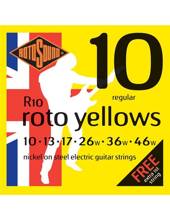 JUEGO DE CUERDAS ROTOSOUND PARA GUITARRA ELÉCTRICA 10-46
