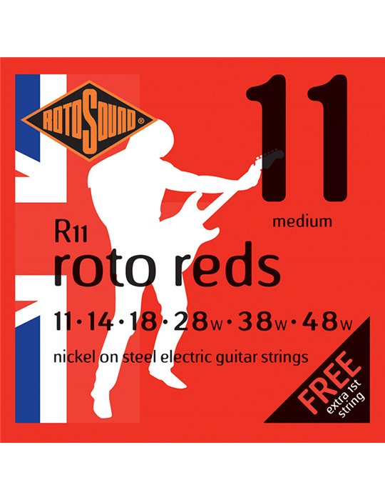 JUEGO DE CUERDAS ROTOSOUND PARA GUITARRA ELÉCTRICA 11-48