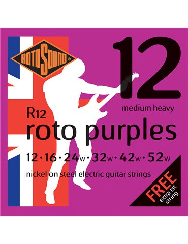 JUEGO DE CUERDAS ROTOSOUND PARA GUITARRA ELÉCTRICA 12-52
