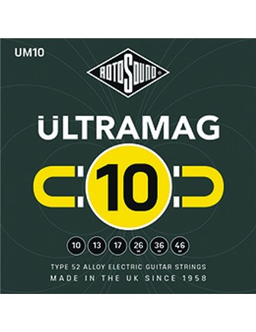 JUEGO DE CUERDAS ROTOSOUND ULTRAMAG PARA GUITARRA ELÉCTRICA UM10