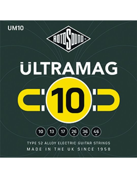 JUEGO DE CUERDAS ROTOSOUND ULTRAMAG PARA GUITARRA ELÉCTRICA UM10
