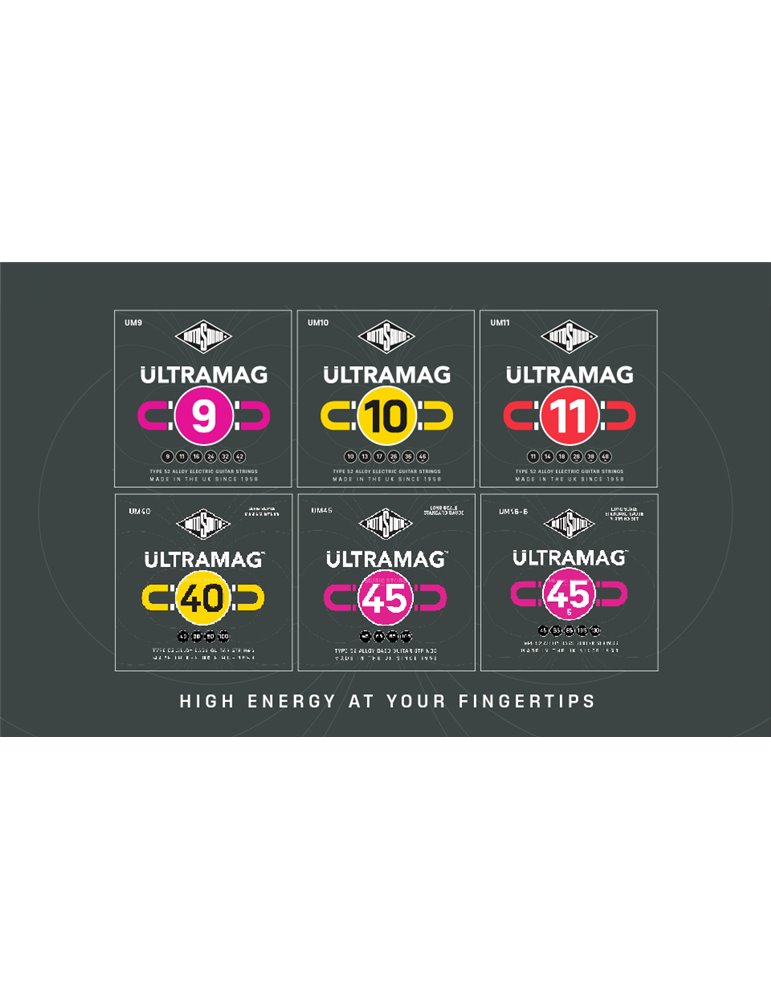 JUEGO DE CUERDAS ROTOSOUND ULTRAMAG PARA GUITARRA ELÉCTRICA UM10