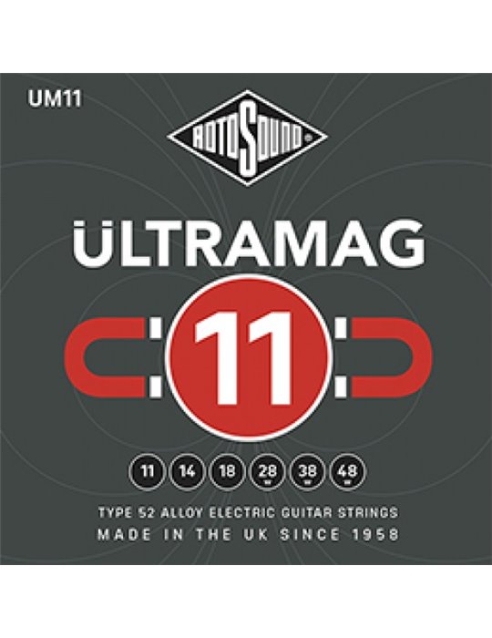 JUEGO DE CUERDAS ROTOSOUND ULTRAMAG PARA GUITARRA ELÉCTRICA UM11