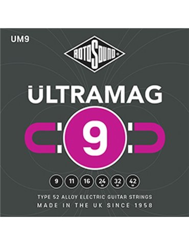 JUEGO DE CUERDAS ROTOSOUND ULTRAMAG PARA GUITARRA ELÉCTRICA UM9