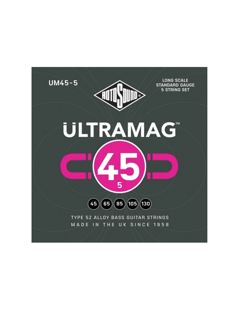 JUEGO DE CUERDAS ROTOSOUND ULTRAMAG PARA BAJO UM455