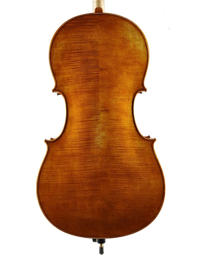 Chelo Rudolph 4/4 macizo marrón ámbar flameado