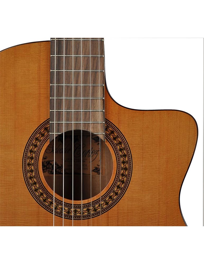 Guit. EC Salvador Cortez cedro macizo/sapeli