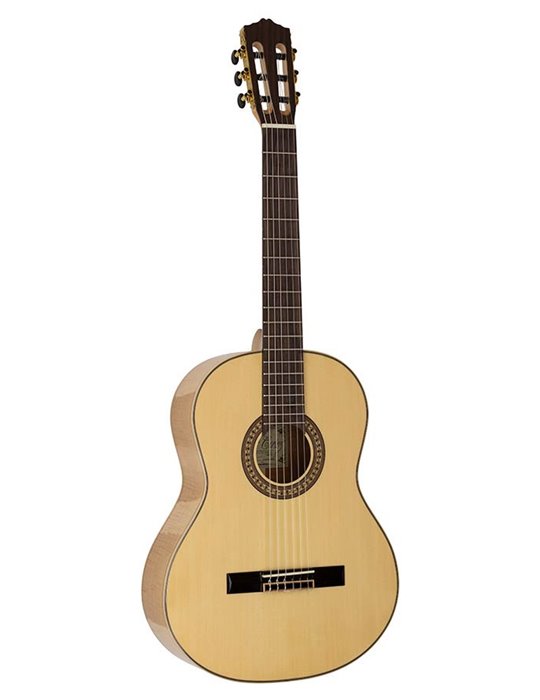 Guit. Salvador Cortez abeto macizo/arce flam. bri.