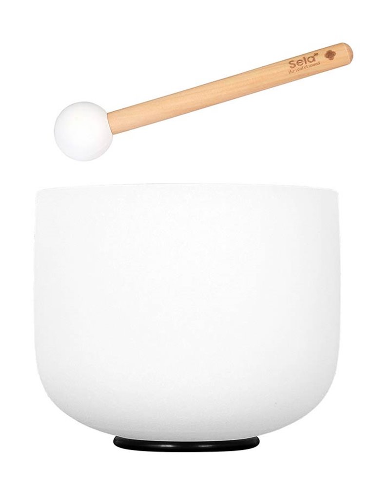 quartz crystal singing bowl 8 440Hz B, with malle"