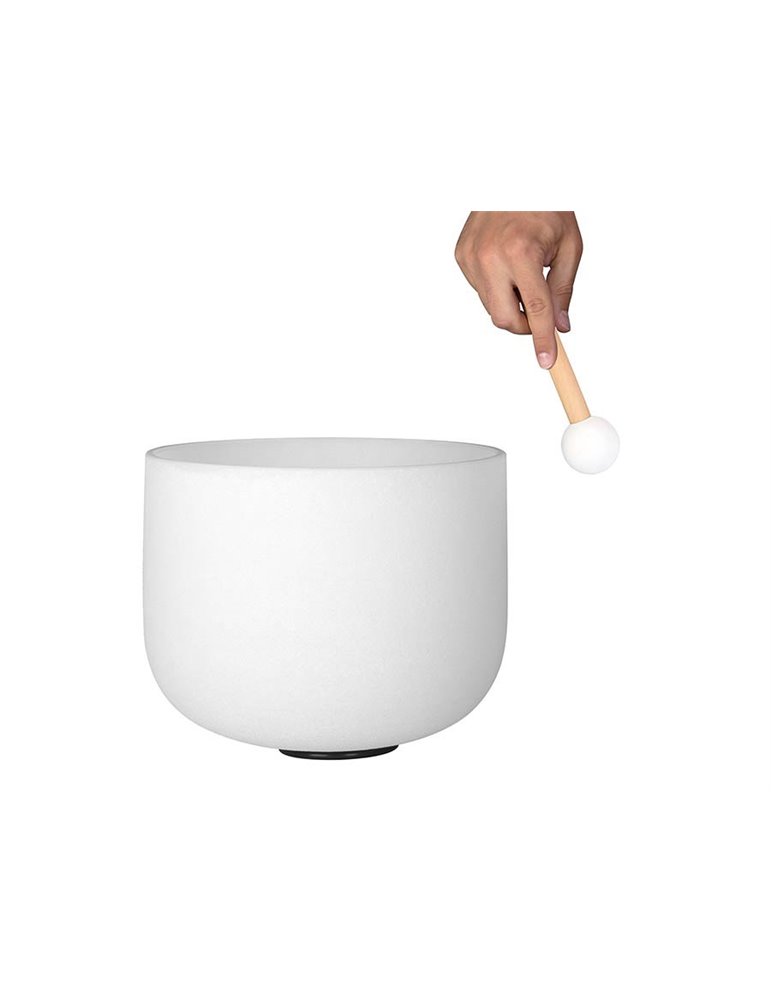 quartz crystal singing bowl 8 440Hz B, with malle"