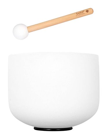 quartz crystal singing bowl 9 440Hz A, with malle"