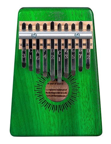 KALIMBA SELA DE CAOBA 10" VERDE 2