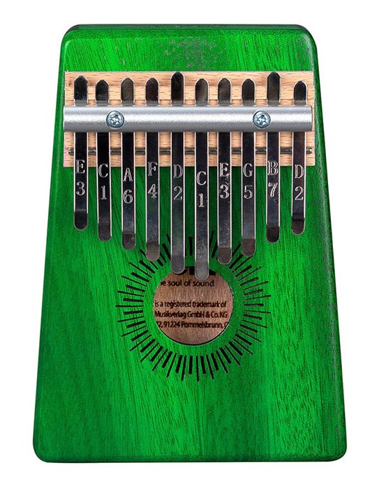 KALIMBA SELA DE CAOBA 10" VERDE