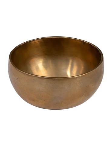 brass singing bowl 12cm, with mallet - felt ring - 2