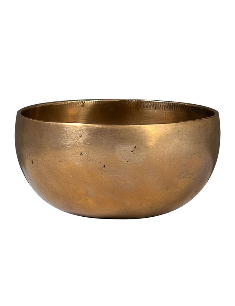 brass singing bowl 12cm, with mallet - felt ring -