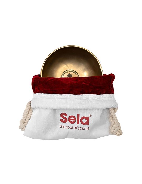 brass singing bowl 12cm, with mallet - felt ring -