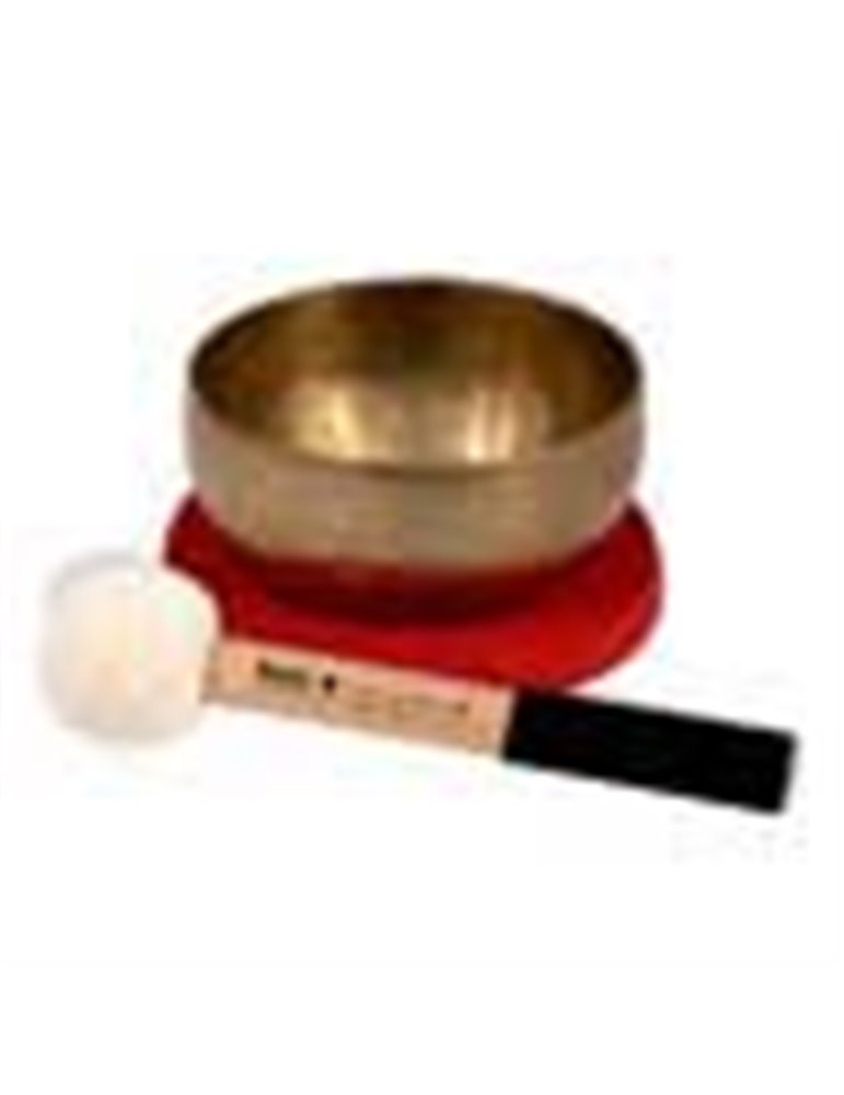 brass singing bowl 12cm, with mallet - felt ring -