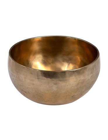 brass singing bowl 15cm, with mallet - felt ring - 2