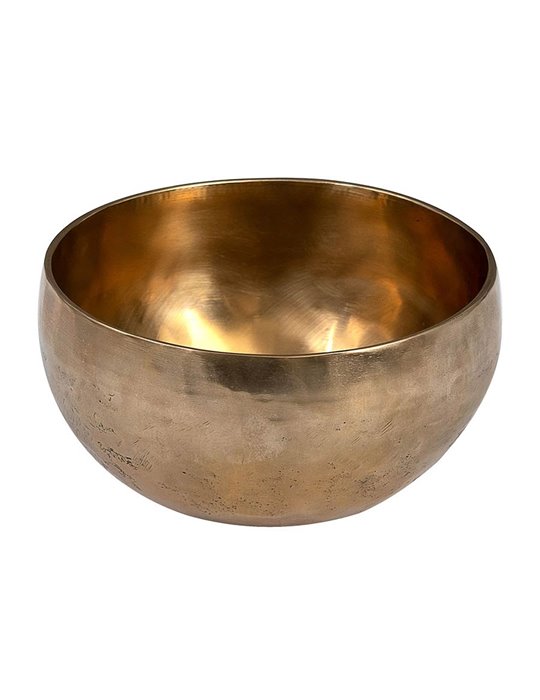 brass singing bowl 15cm, with mallet - felt ring -