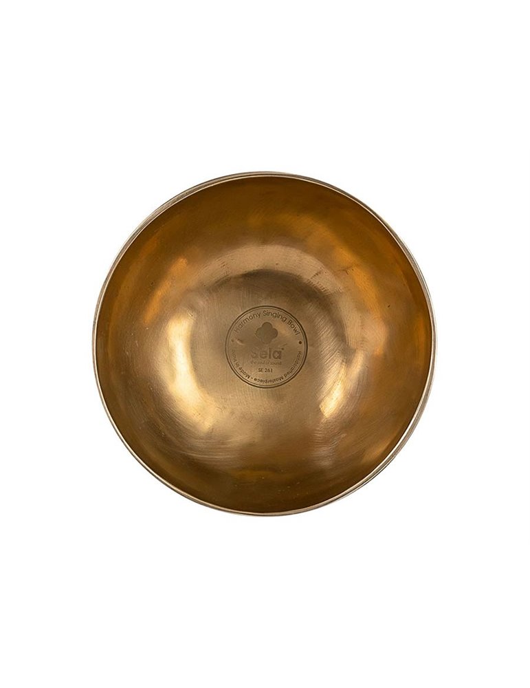 brass singing bowl 15cm, with mallet - felt ring -