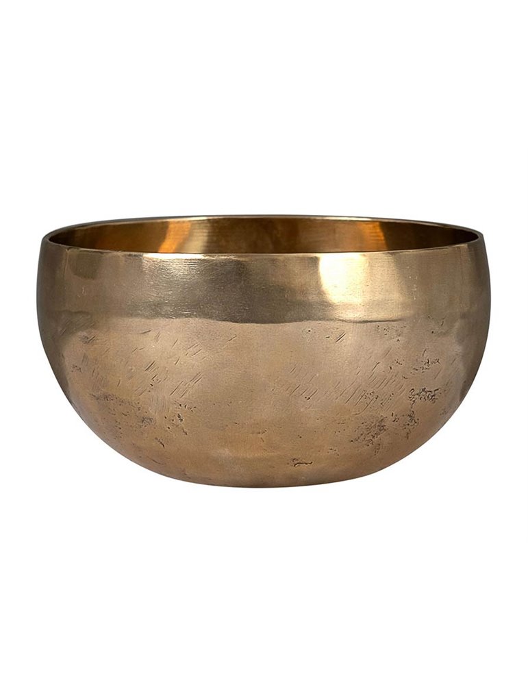 brass singing bowl 15cm, with mallet - felt ring -