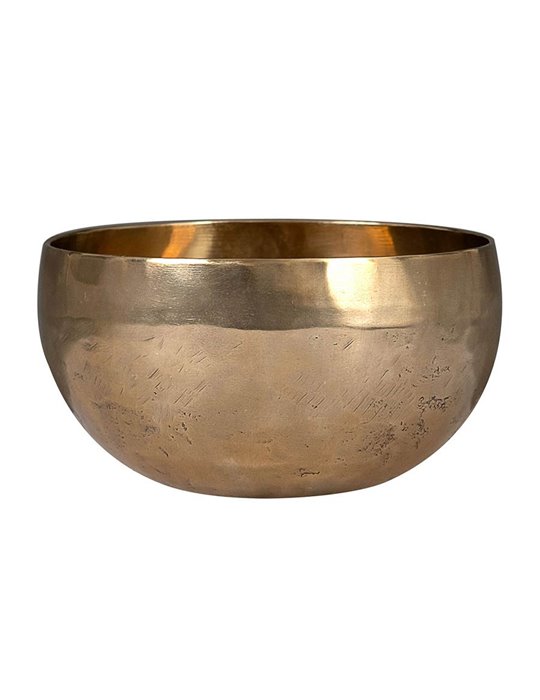 brass singing bowl 15cm, with mallet - felt ring -